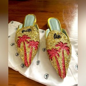 Chiara Glitter Mules size:38 European